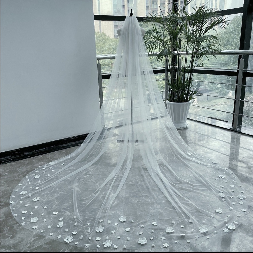 Ivory, Cathedral length wedding veil